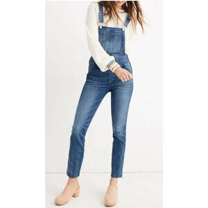 Madewell Skinny Denim bib overalls in Camila wash size xsmall